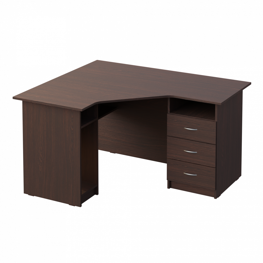 Стіл кутовий з 3-ма шухлядами 1200x1600x750 мм МЕБЛІ-ТЕХНОСТИЛЬ (П 626)